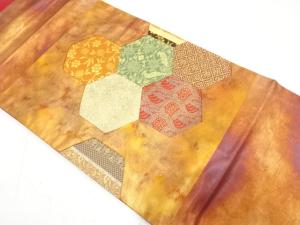 切りばめ　名物裂織り出し　名古屋帯